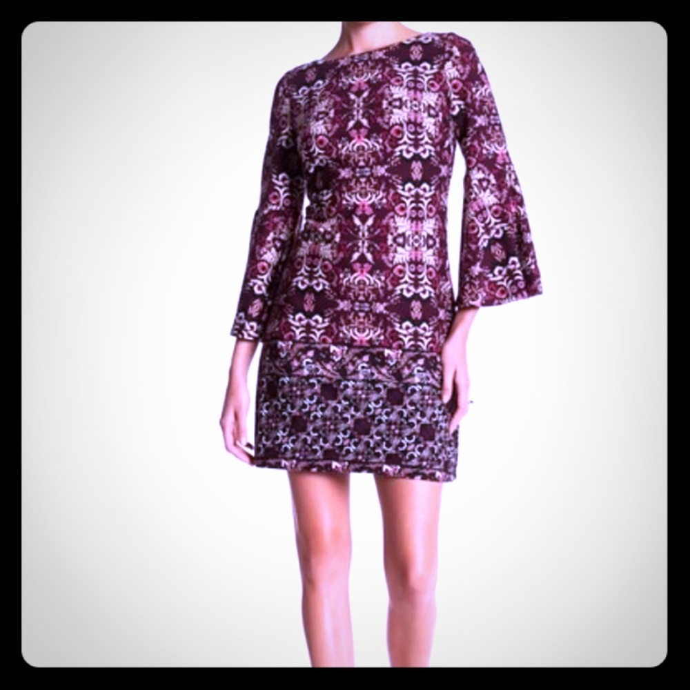 Vince Camuto dress with bell sleeves.